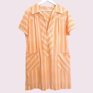 Vintage Otis stripe house dress